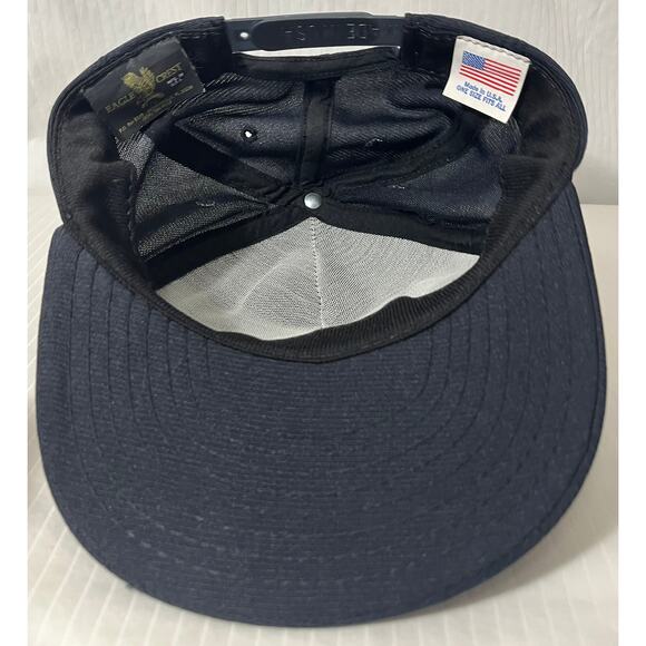 Eagle Crest USA World War II Veteran Black Snapback Ball Cap Gold Embroidery - Picture 3 of 5